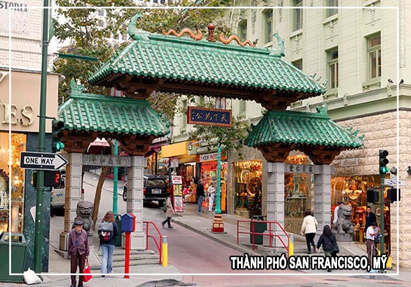 thành phố San Francisco - Người Hoa thường tập trung rất nhiều ở China town.
