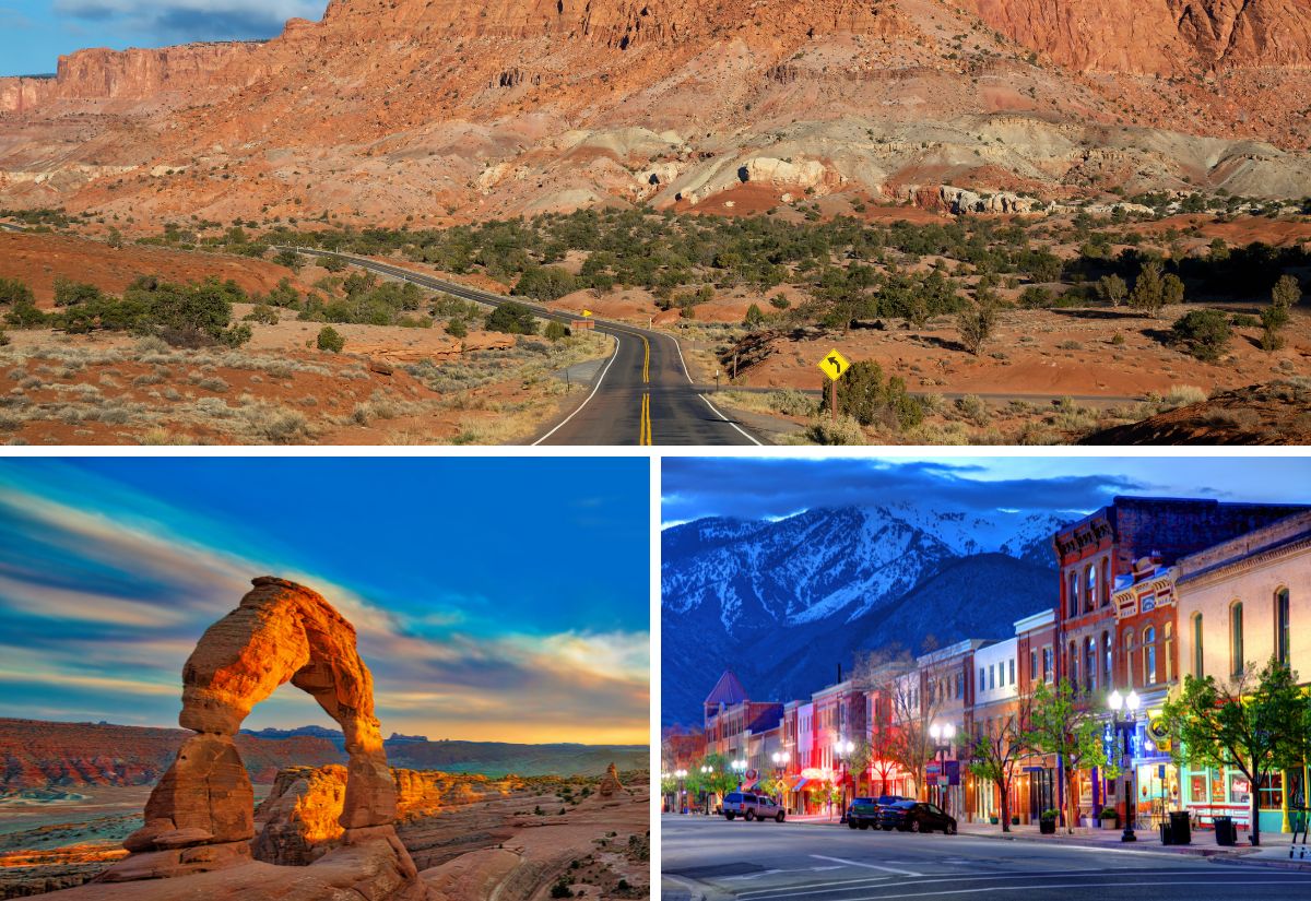 Khung cảnh sa mạc đá đỏ đặc trưng của Utah.