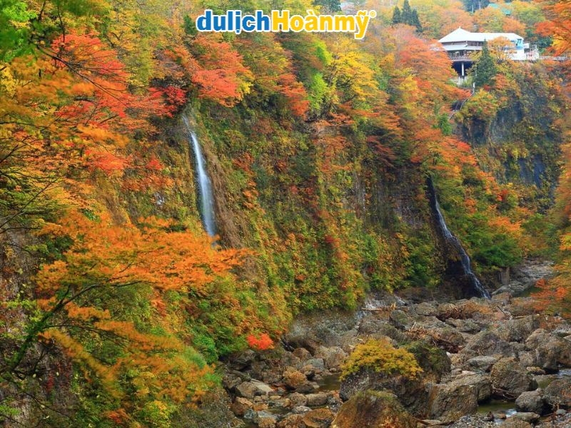 Tour mùa thu Tohoku: Ngắm lá đỏ hồ Towada và khám phá làng cổ Ouchi-juku 3 Thảm thực vật tại hẻm núi Oyasu chuyển mình sang sắc đỏ vàng rực rỡ vào mùa thu