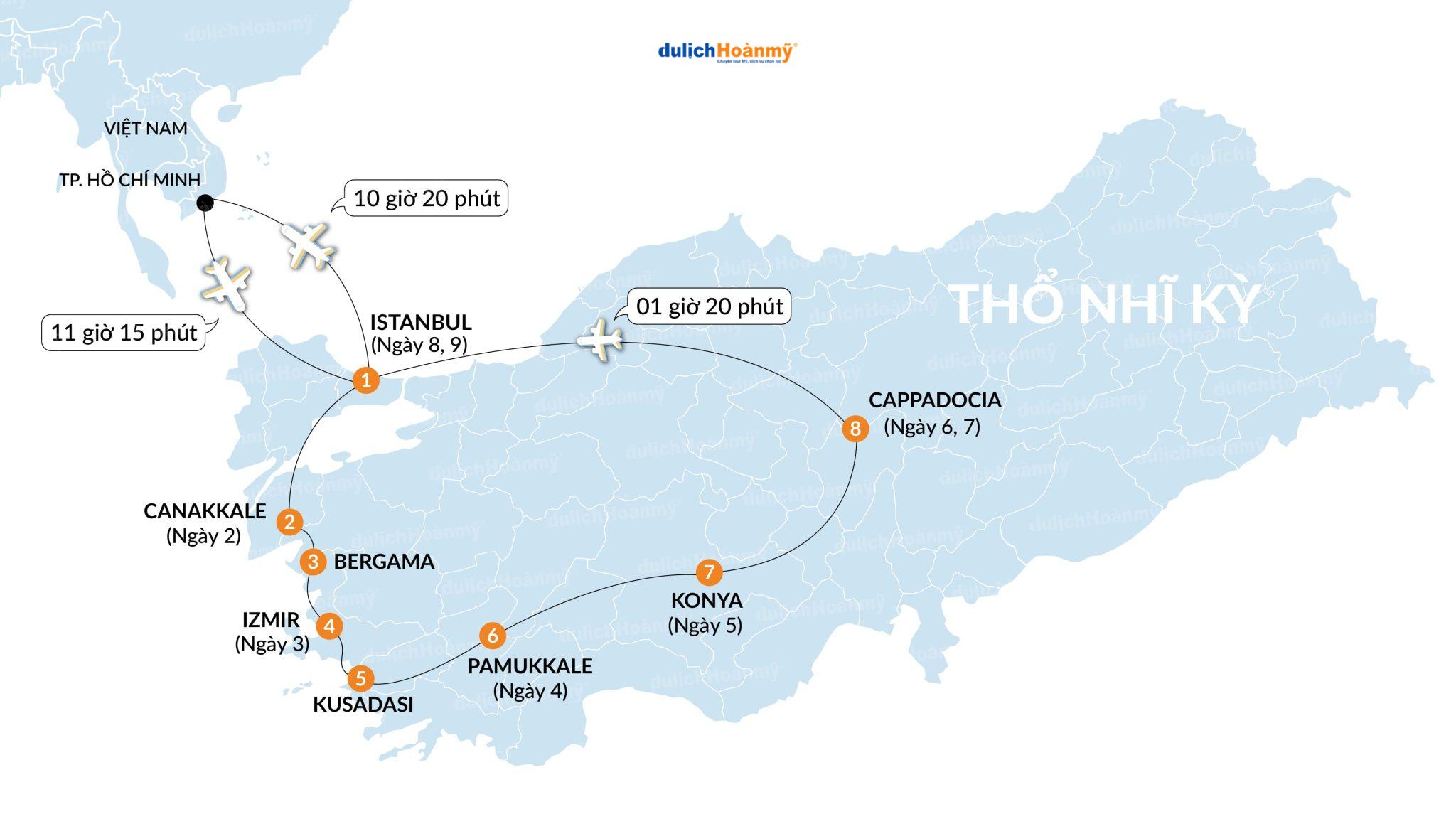 CT TOUR THỖ NHĨ KỲ - Map
