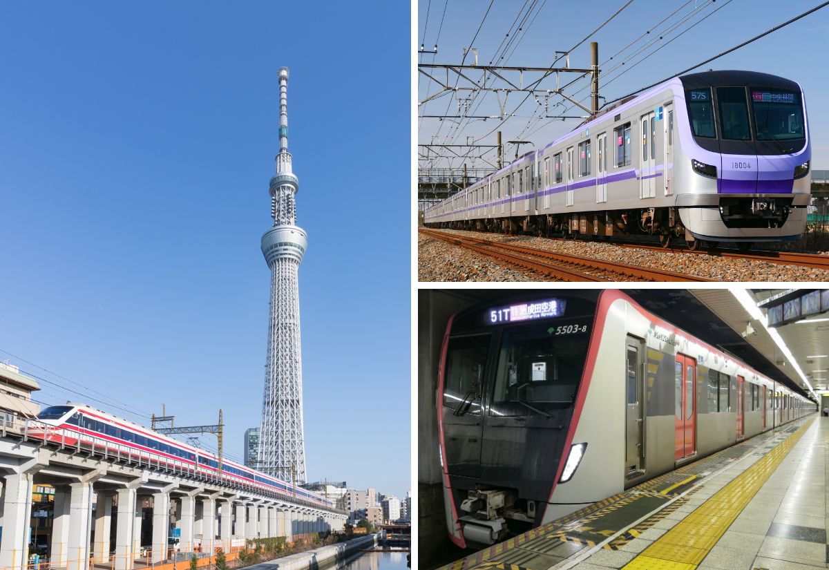 Tokyo Skytree dễ dàng tiếp cận bằng tàu điện và metro.