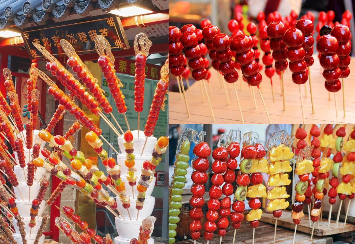 Tổng hợp đồ ăn Trung Quốc nổi tiếng nhất định phải thử 10 Kẹo hồ lô