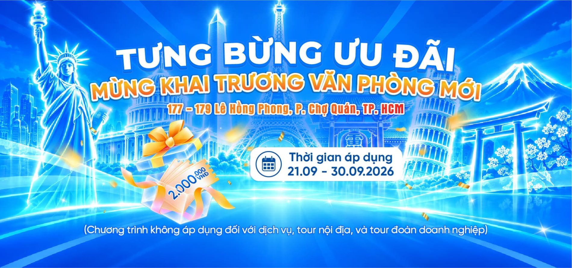 NHẬN ƯU ĐÃI ĐẶC BIỆT - MỪNG KHAI TRƯƠNG VĂN PHÒNG MỚI 1 ưu đãi khai trương